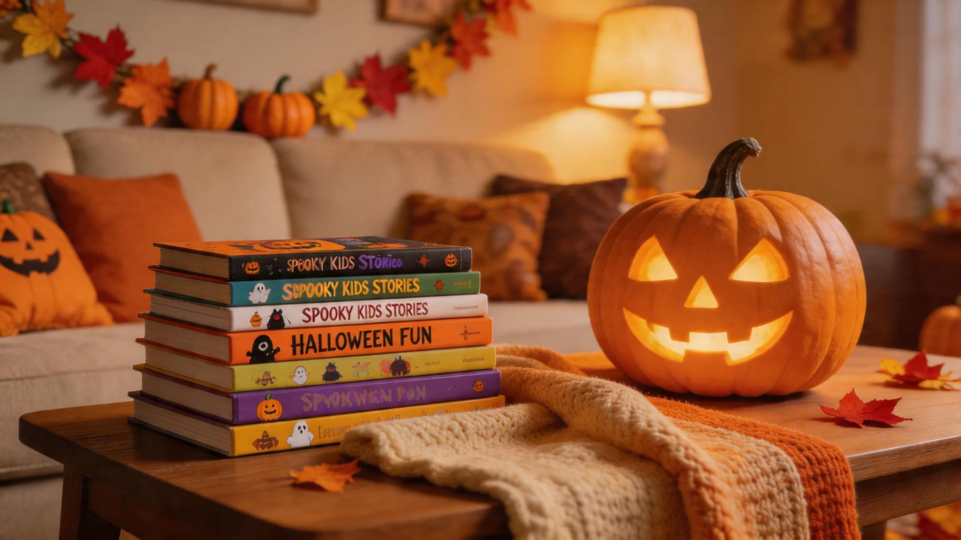 halloween books for kids - AI-generated illustration